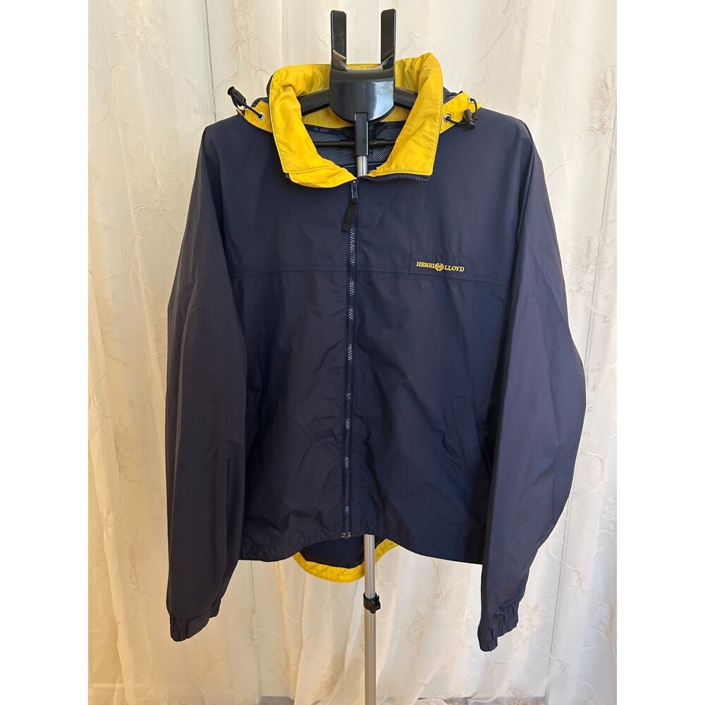 Henri Lloyd Jacket Mens XXL Navy Blue Windbreaker Sailing Full Zip Mesh Lined